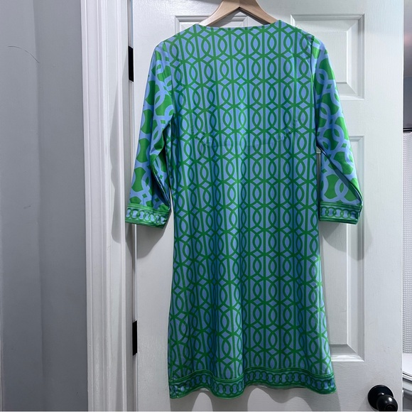 Gretchen Scott Loop De Lu Split Neck Jersey Dress size L - Picture 2 of 5